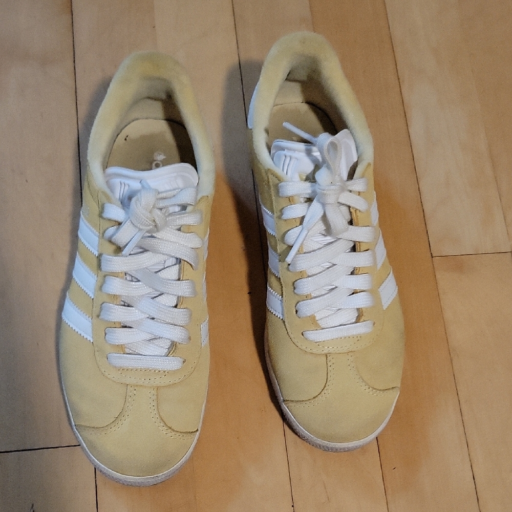 Adidas Butter Yellow Suede Gazelle Sneakers - 6